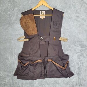 Bob Allen Shooting Vest Mens Large Shoulder Pad Sport Brown Made in USA